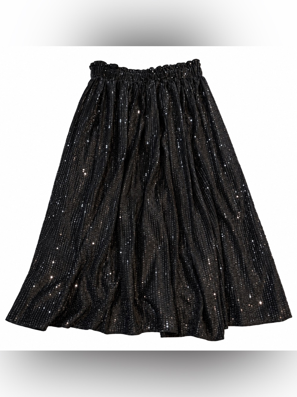 Metro Wear Black Sequin Midi Skirt
